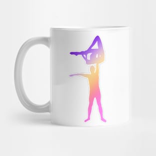 A mixed pair doing a balance skill Mug